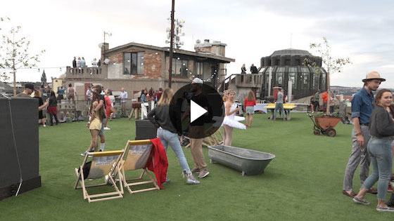 Lucerna's roof turned into a green meadow